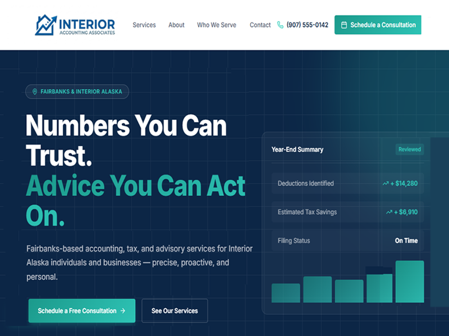 Interior Accounting website