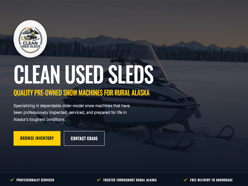 Clean Used Sleds website