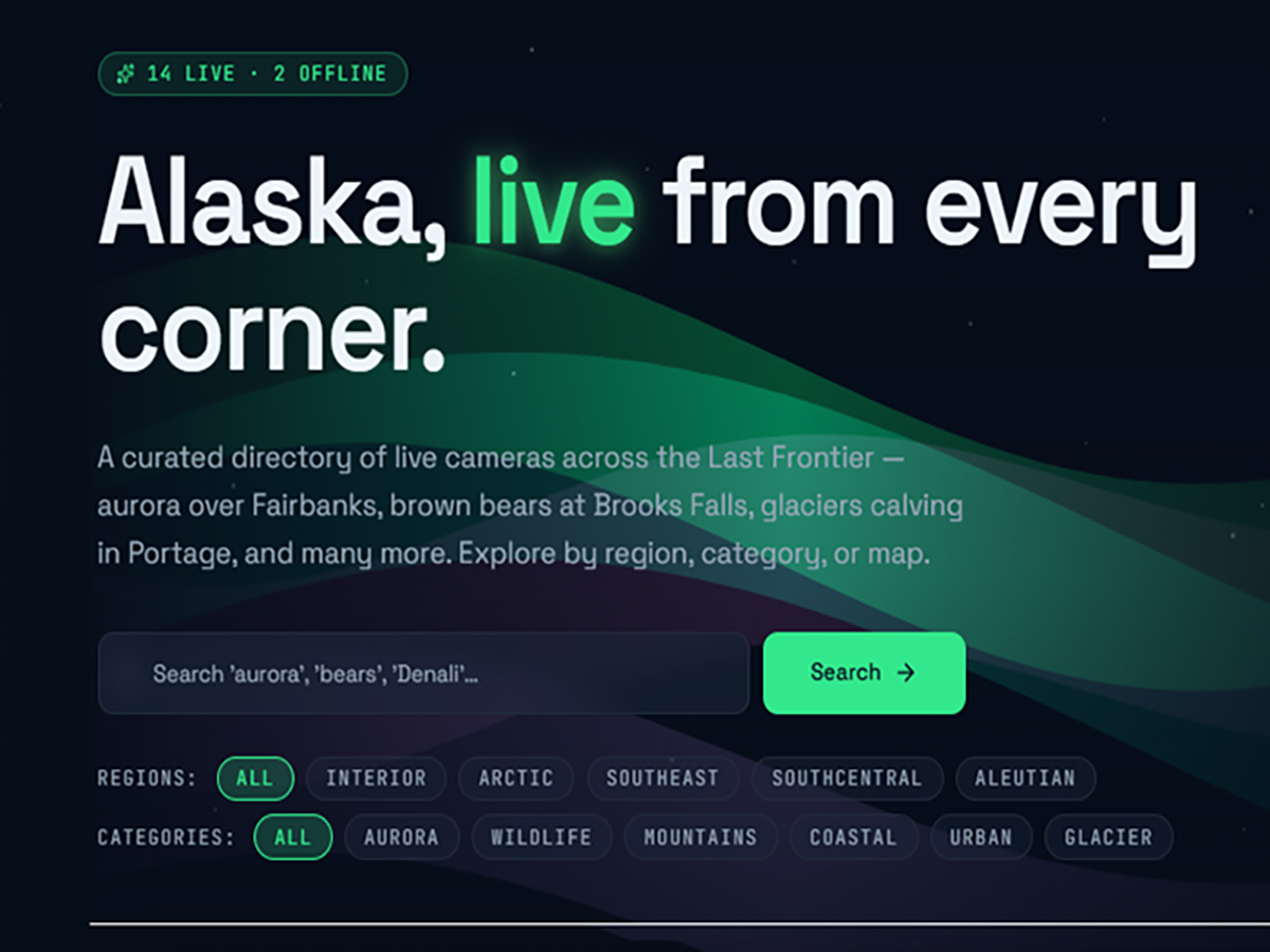 Alaska Live Cams website